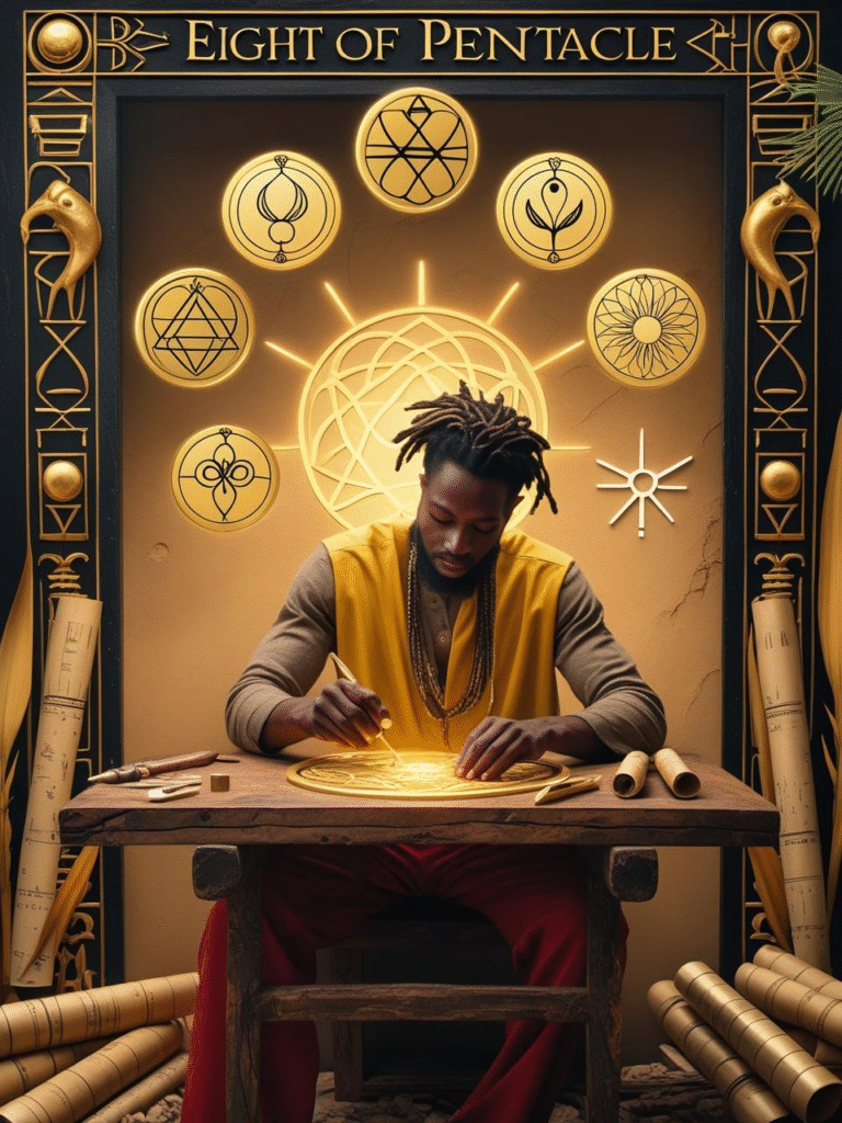 Eight of Pentacles Christ Consciousness Tarot