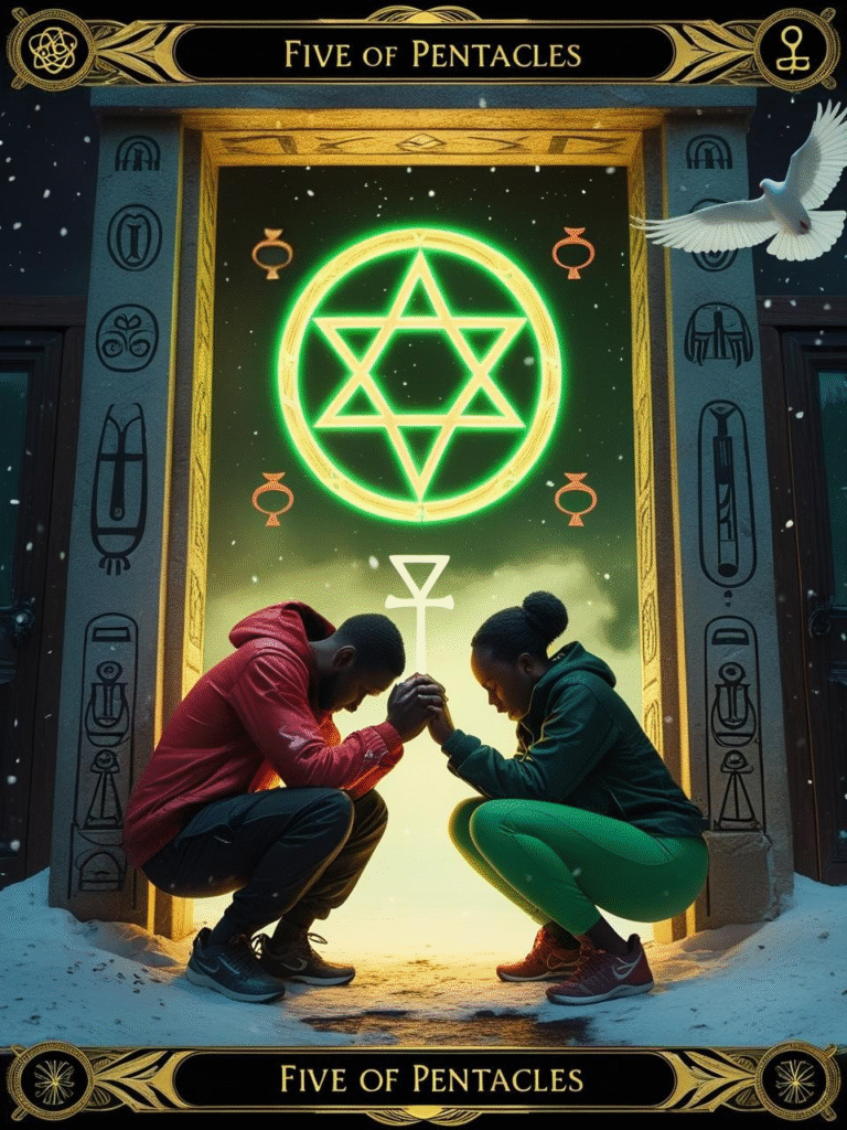 Five of Pentacles Christ Consciousness Tarot