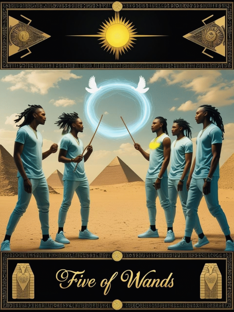 Five of Wands Christ Consciousness Tarot