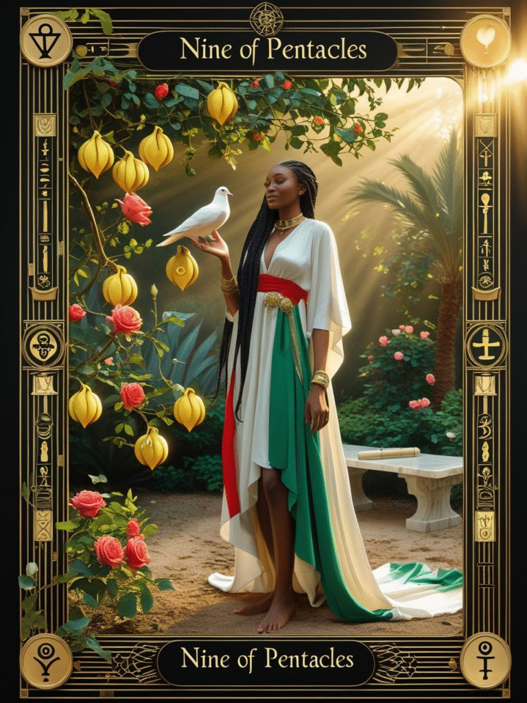 Nine of Pentacles Christ Consciousness Tarot