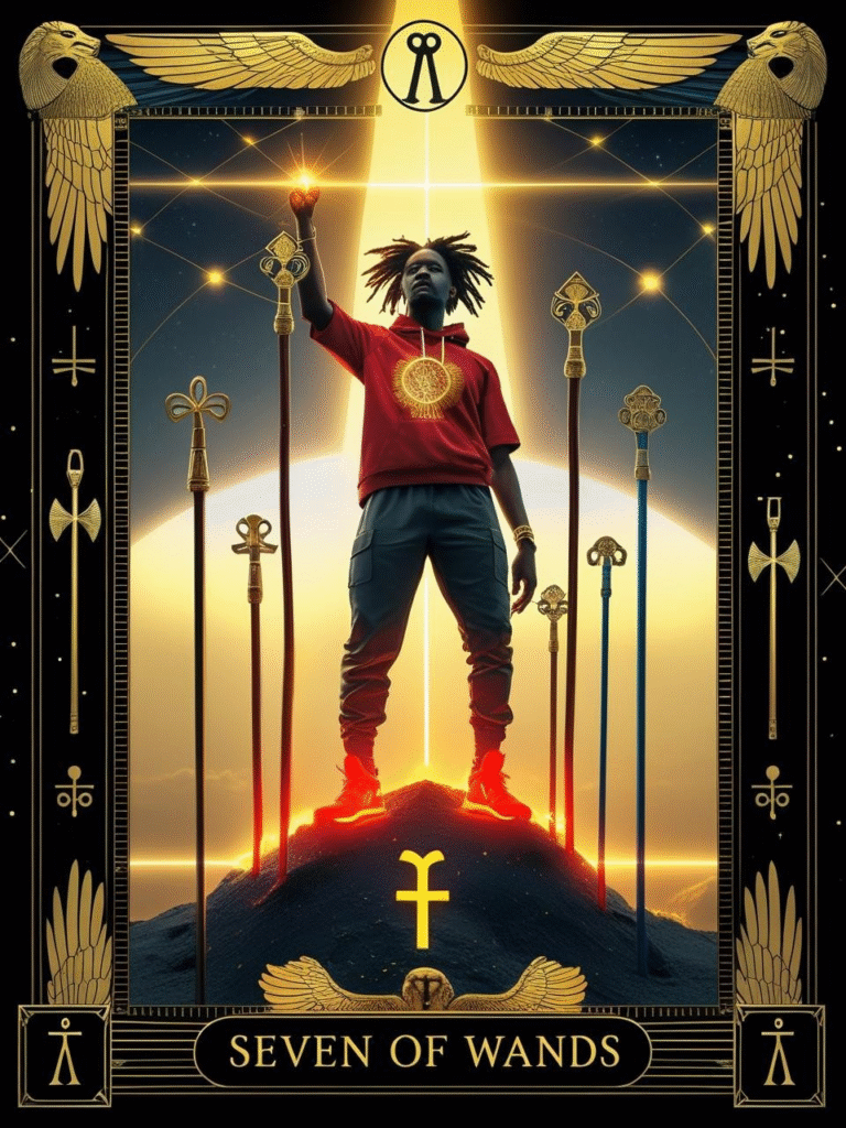 Seven of Wands Christ Consciousness Tarot